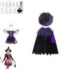 Magisches Baby-Mädchenkleid Halloween Cosplay Hexenkostüm für Teenager mit Puffärmeln