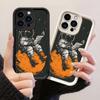 JT40 Astronaut Reading Phone for iPhone 17 16 Pro Max Samsung S26 Ultra A17 A16 A07 A06 A56 Xiaomi 15T Redmi Note 14 Pro Plus Soft TPU Case Cover