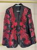 Men's Gold Sequin Patch Performance Suit Jacket