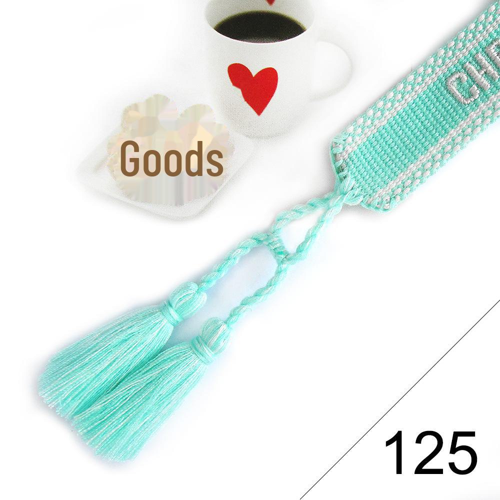 Bohemian Braided Rope Bracelet with Tassel and Letter Charm for Women