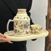 Ins retro originaldesign Gesang blomma vattenkanna eftermiddagste keramisk mugg premium tekopp presentförpackning
