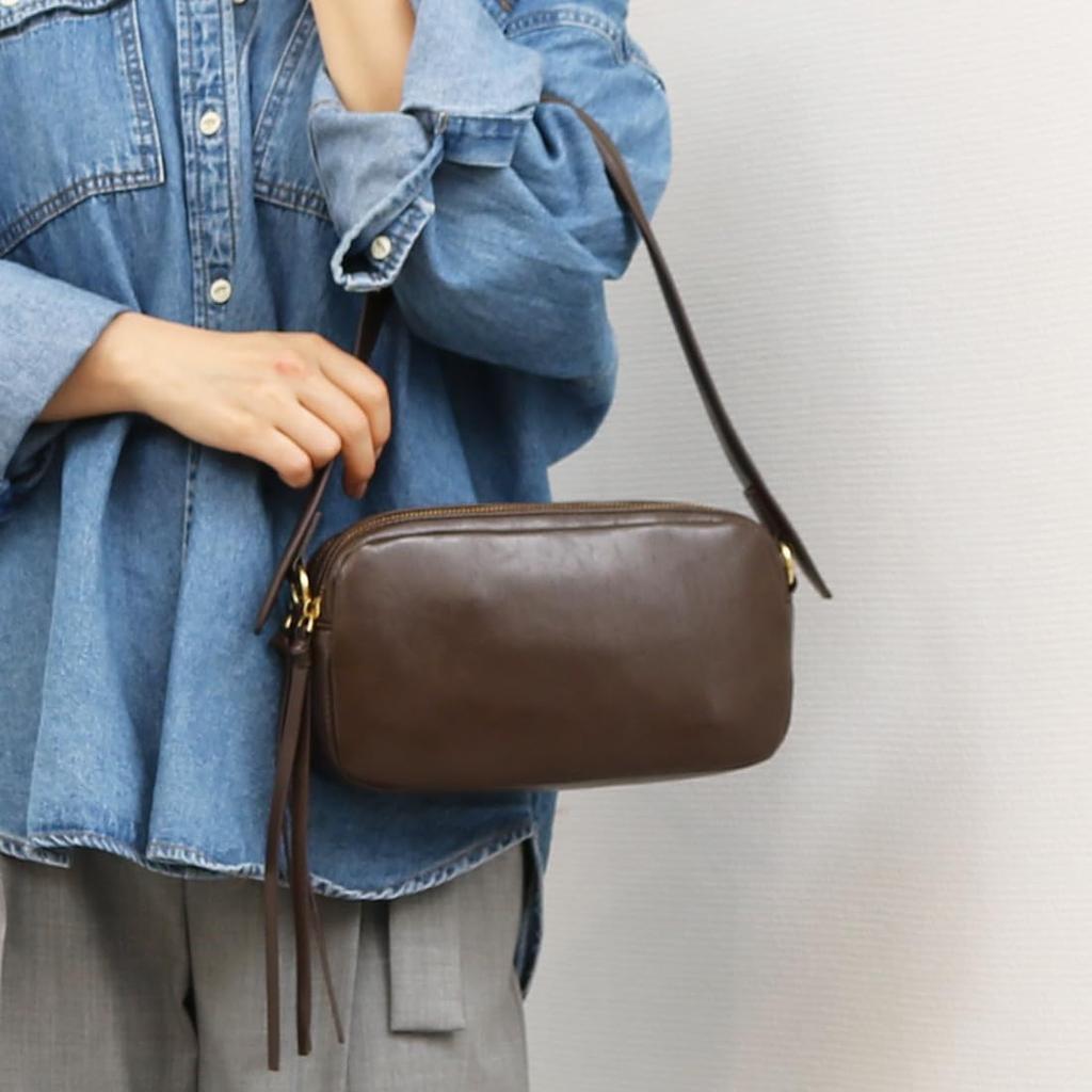 Double zip 2-way shoulder bag