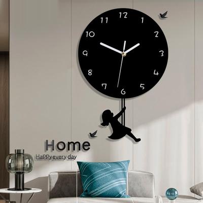 Wanduhr Rund Acryl Heimdeko Dekorativ Hängend für Schlafzimmer