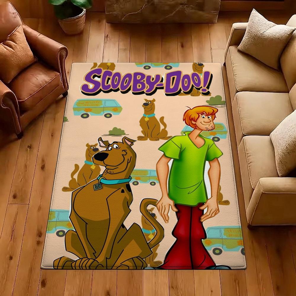 Scoobydoo Mystery Inc Gang Adventure Indoor Rug Nonslip Easyclean Carpet For Living Room Bedroom Hallway Home Decor Birthday Gift