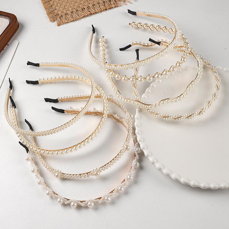 Women's French Retro High-End Pearl Headband: Versatile Hair Accessory for Styling and Face Washing
