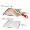 Multi-function Tool Wire Brush Copper Plated (Stainless Steel Brush, 1PCS) Long Handle Kitchen Grill Special Plate Rust Removal
