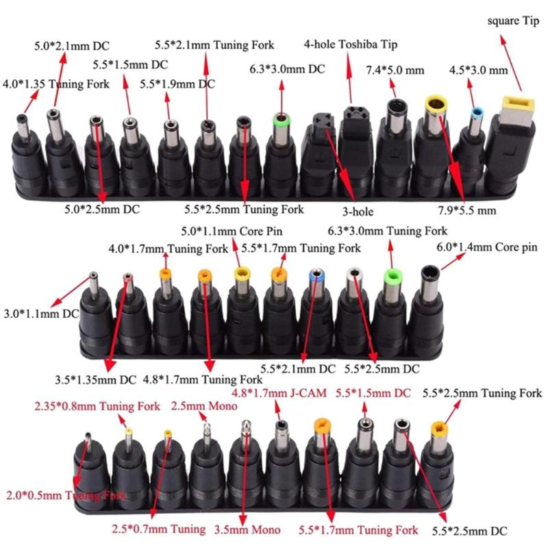 Multiple Voltages Type C To DC5525 Charging Cable Cord Compatibles Modems Notebook And 3A Powerful Devices