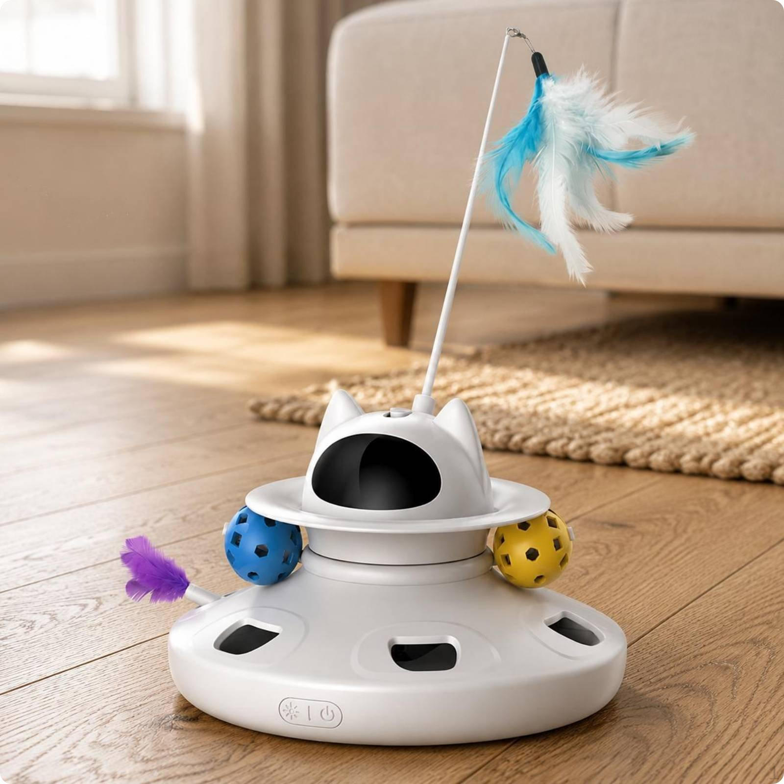 Rotating Pet Sphere Toy Electronic Electric Cat Teaser Automatic for Cats