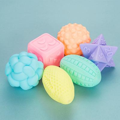 TT Pet Puppy Cube Squeak Toy 6-Piece Set, Mixed Colors, 1 Set