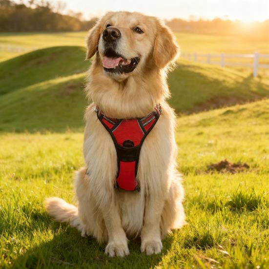 Anti-Zug Hundegeschirr Gepolstertes Hundegeschirr mit Einstiegsdesign Anti-Zug Kontrollgeschirr mit Verstellbaren Gurten für Hunde aller Größen