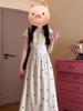 French Floral Bubble Sleeve Dress Children's Summer New Niche Temperament Beautiful Long Dress