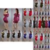 Elegant Women Strapless Bodycon Long Sleeve Evening Party Mini Dress Off Shoulder