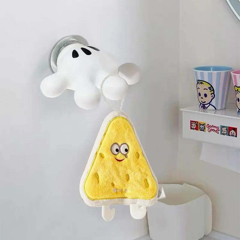 Toothbrush Holder Mickey Palm Cute Bathroom Towel Suction Cup Multi-function Hook Traceless Hook Data Cable Winder
