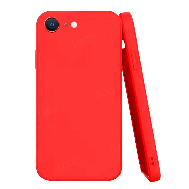 For iPhone SE 2022 Case Phone TPU Luxury Original Back Square Liquid Silicone Case For iPhone 13 Pro Max SE 2020 2022 Soft Cover