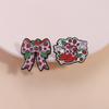 Bow Strawberry Cowgirl Boot Enamel Pins Western Aesthetic Pink Cute Brooches Lapel Badge Fashion Jewelry Gifts for Friends