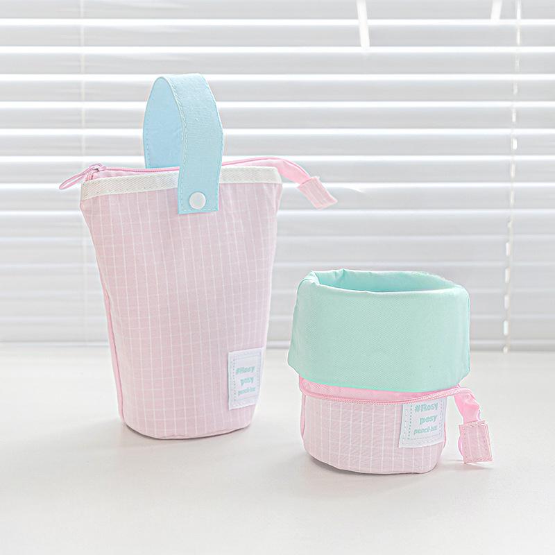 

Colorful Plush Makeup Bags High Quality Cosmetic Bags Foldable Vertical Storage Bag Portable Traveling Bags for Women Wholesales