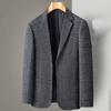 Men's Blazer Coat Fashion Middle-aged Business Casual Professional Wear Casual Loose British Style Sub-trend Four Seasons Suit