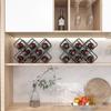 Elegant Checkered Red Wine Rack Ornament for Living Room Cabinet Storage