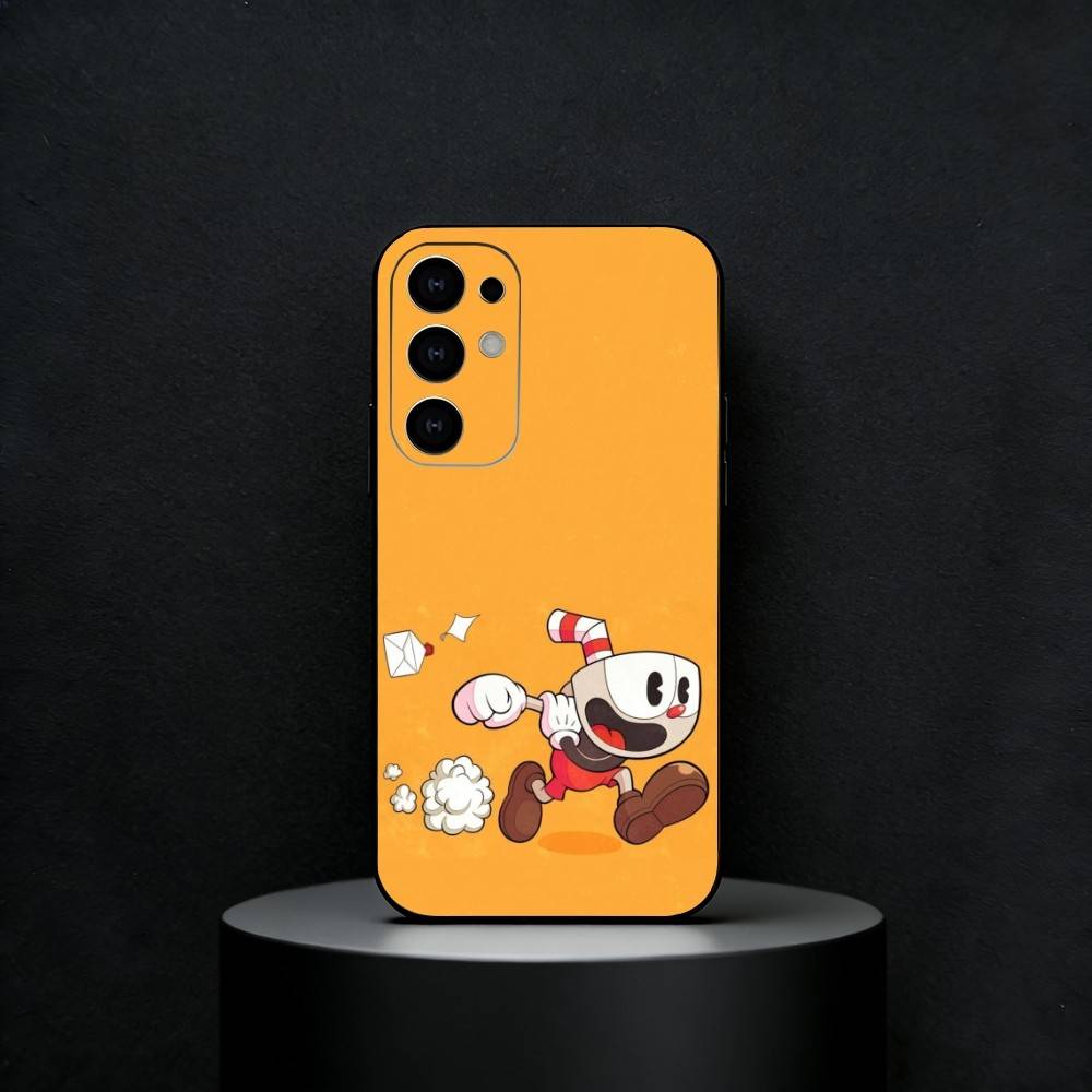 Game C-Cuphead Phone Case For Samsung S25,24,23,22,30,21,10,9,Ultra,Plus,FE 5G Black Soft Case