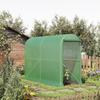 PE Garden Greenhouse, Balcony Greenhouse, Reinforced 140 G/m² Cover, Steel Frame, Roll-Up Zipped Door, 300 X 100 X 200 Cm