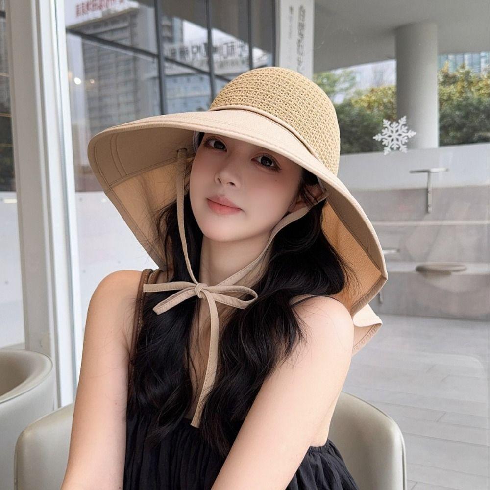 Foldable Sun Protection Hats Elegance Wide Brim Sunhat Portable Large Brim Sun Hat Sun Supplies