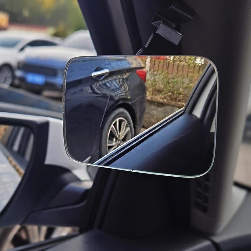 Specchietto retrovisore per angolo cieco auto, specchietti grandangolari a 360 gradi, montaggio regolabile sul telaio della porta, specchietto retrovisore ausiliario per interni ed esterni dell'auto