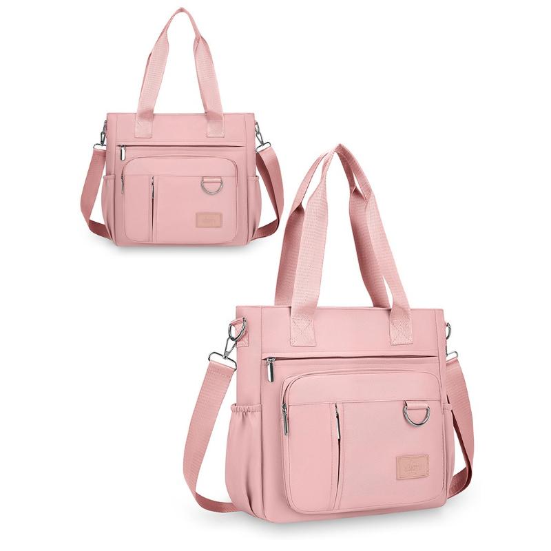 Women’s Oxford Tote Bag Large Capacity Shoulder Bag Casual Crossbody Handbag Multi Pocket Travel Messenger Bag