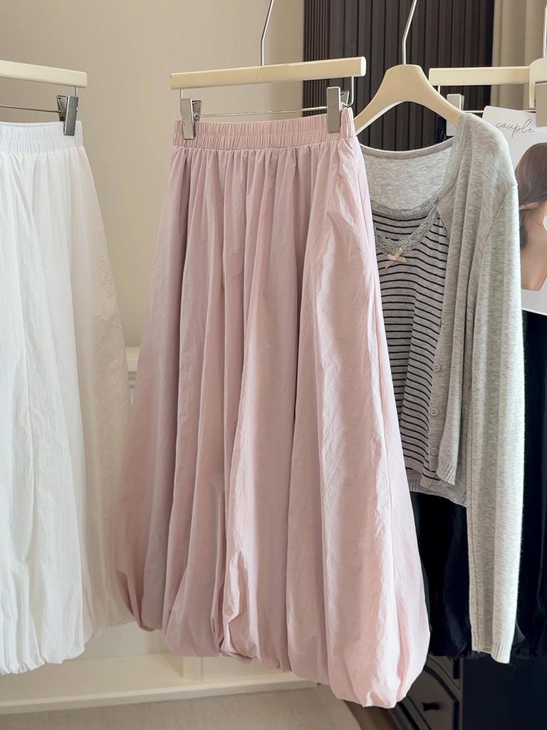 Women’s Spring A-line High-Waisted Puff Skirt