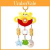 Baby Bear Rabbit Bird Plush Rattle Mobile With Hanging Beads For Infant Sensory Development