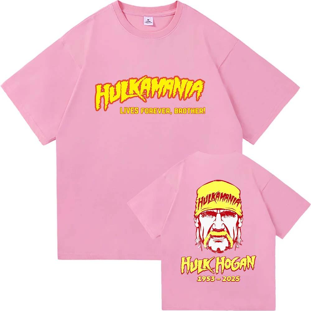 Klassische RIP Hulk Hogan Print T-Shirts Herren Damen Mode Baumwolle Ästhetisch Kurzarm Hip Hop Tops Kleidung Streetwear T-Shirts S