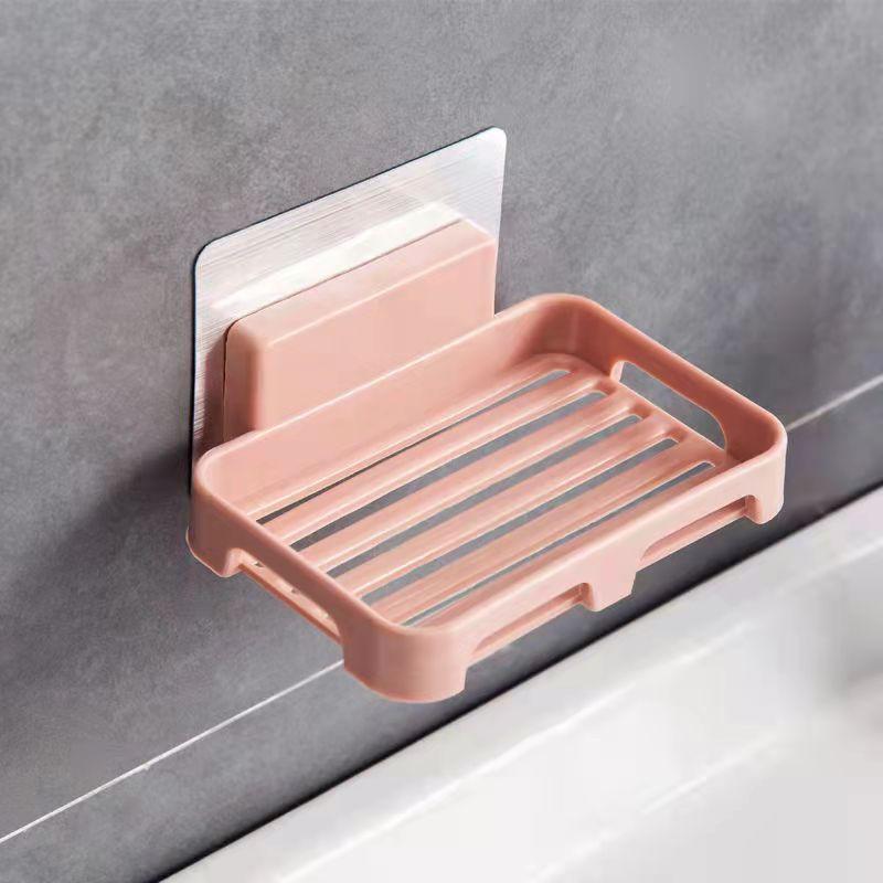 Wall Mounted Soap Dishes Box Bathroom Shower Soap Holder Toiletries Organizer Kitchen Storage Rack Bathroom Supplies For Bath