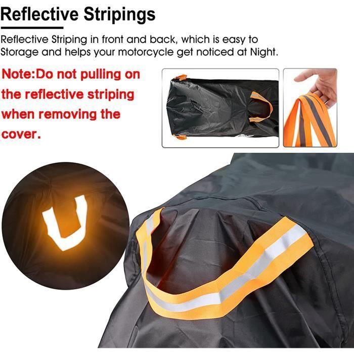 Housse de Moto - NEVERLAND - 210D - Imperméable - Couverture Extérieure - Trous de Verrouillage