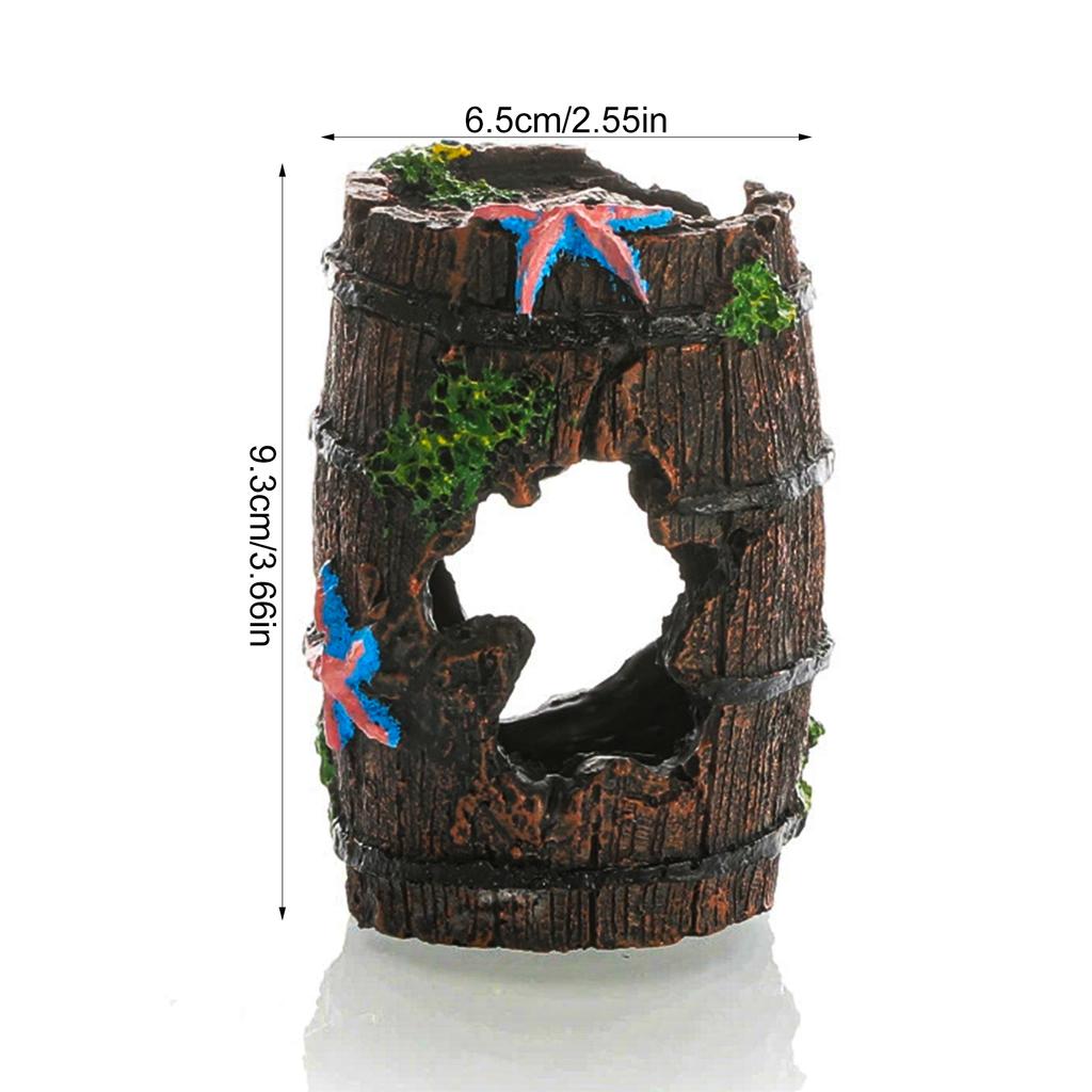 Resin Aquarium Decor Broken Design Reptile Hideout Ornament Cave Aquatic Pet Fish Landscape Decor For Fish Tank And Terrarium