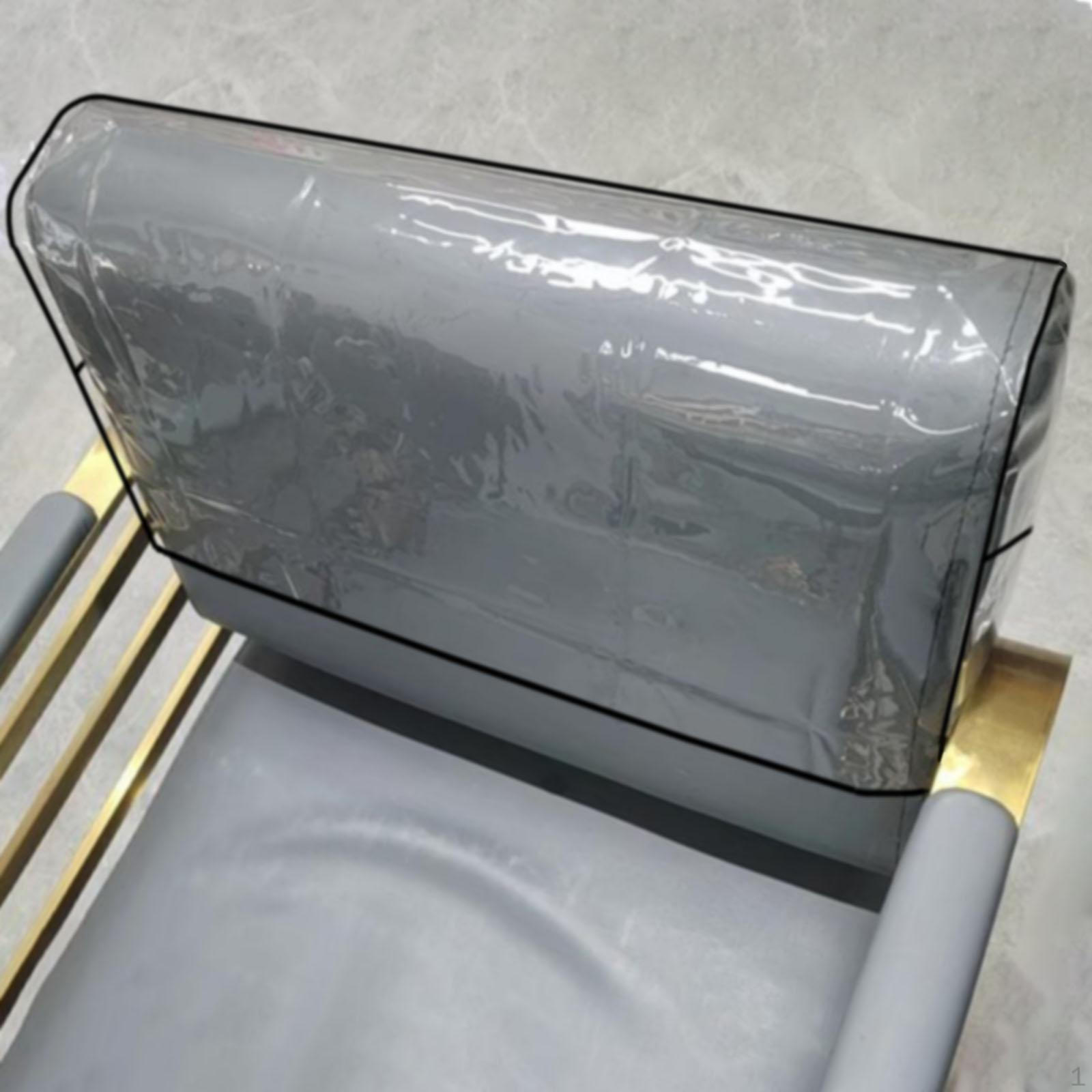 

Чехол для спинки кресла парикмахерской из ПВХ, профессиональный прозрачный, предотвращает повреждения, протектор 48x38x12cm