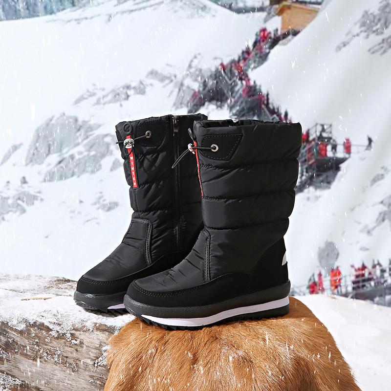 TUINANLE Winter Men's Large Size Plus Velvet Rubber Bottom Winter Shoes Men's Winter Snow Boots High Top