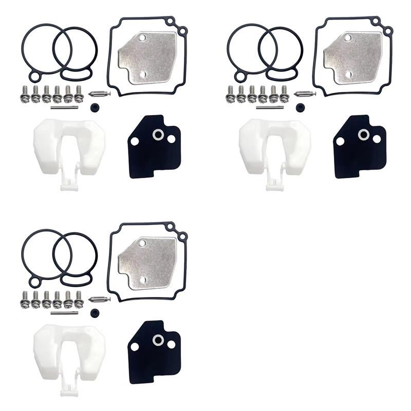 3 Set Carburetor Repair Rebuild Kit Fit 8-87122-1 For Tohatsu M 40 50HP 2T Outboard