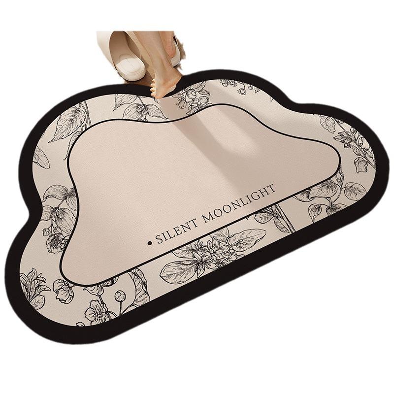 High-End Irregular Diatomaceous Earth Non-Slip Bathroom Doormat - Water-Absorbent, Quick-Drying Fußpad