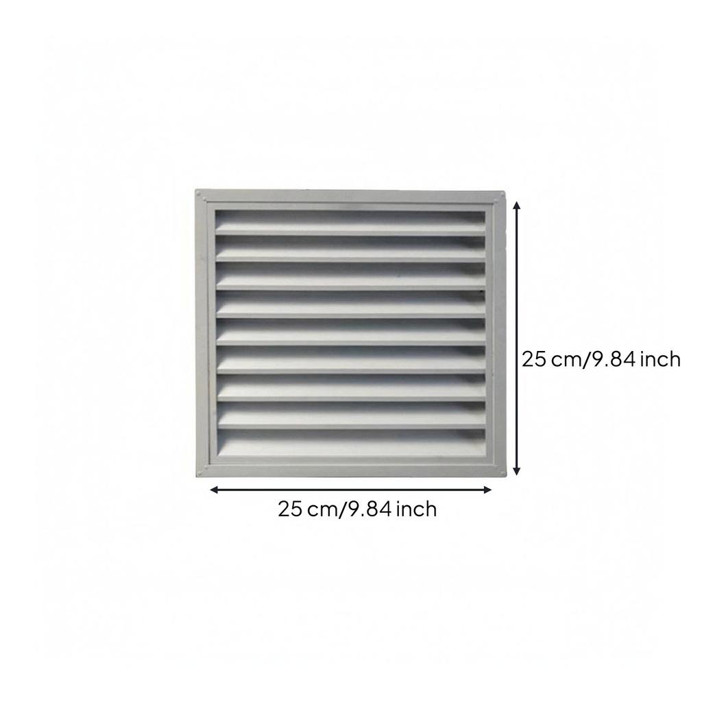 Low-Profile Aluminum Vent Cover | Wall Ventilation Grille, Louvered Vent, for