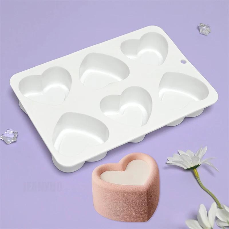 Valentinstag Nut Liebe Form Mousse Form Blume Stern Runde Quadrat Kuchen Backen Silikon Formen Jelly Pudding Backen Werkzeuge