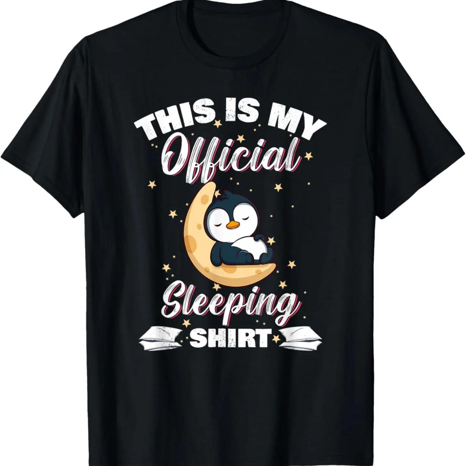 Cute Penguin Nap Time This Is My Official Sleeping T-Shirt S