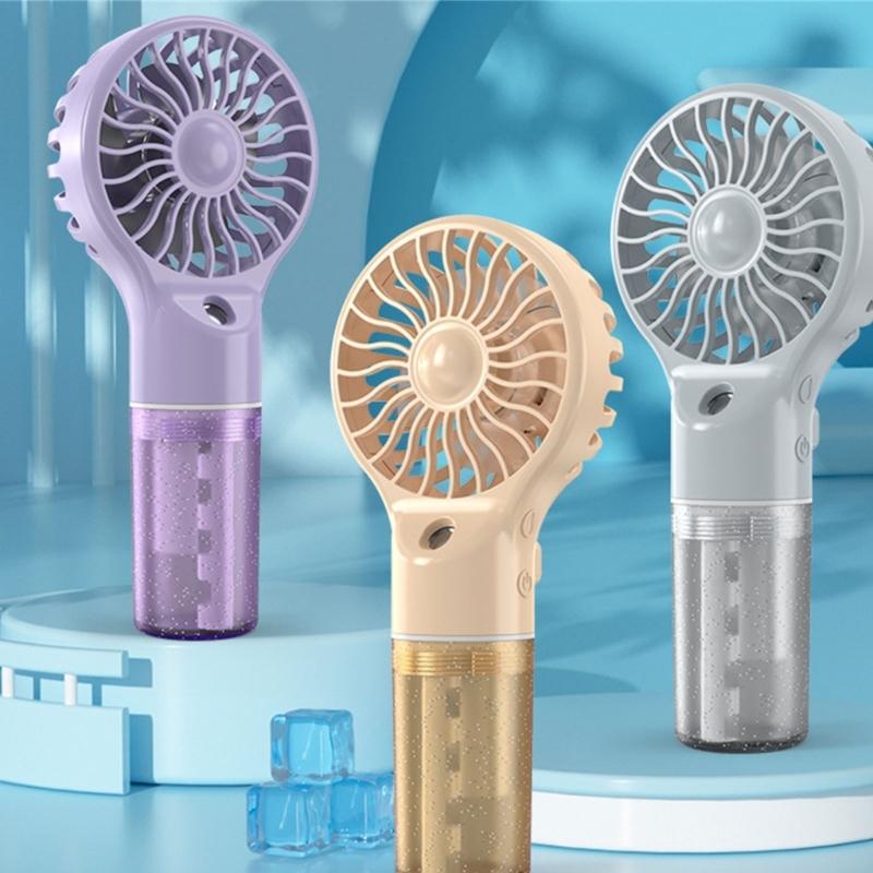 Misting Fan Handheld Fan HandHeld Misting Fan Rechargeable 4 Speed Adjustment Small Mister Fan Cooling Water Spray