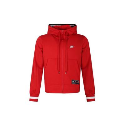 Logo Hooded Fleece Jacket Men Jackets Red AR1816-657