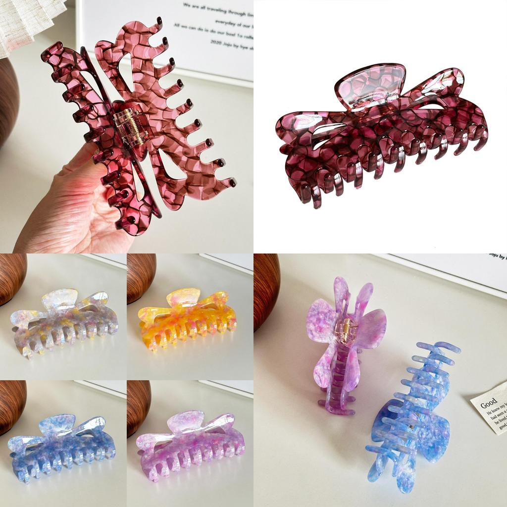 Schicke Große Blumenmuster-Haarkralle mit Herzdesign für Trendigen Alltagsgebrauch