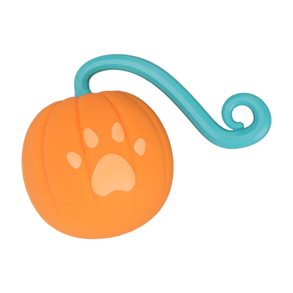 Automatic Rolling Ball 2 Speed Smart LED Light Emitting Electric Interactive Cat Toy for Cats Pumpkin