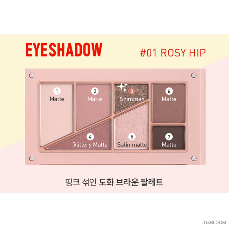 3ce Палетка теней для век Layer It All 7,5 г (+Бесплатный подарок) 01 Rosy Hip