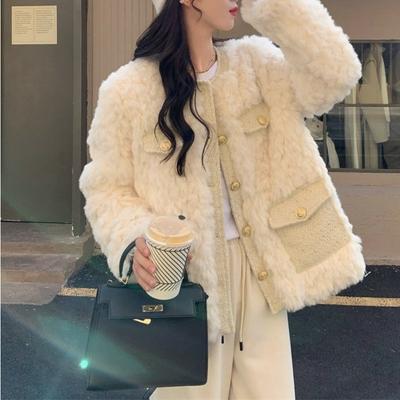 Xiaoxiangfeng Fur Coat for Women, High-end Autumn Imitation Sherpa Design, Gentle Temperament, Autumn Korean Style Top