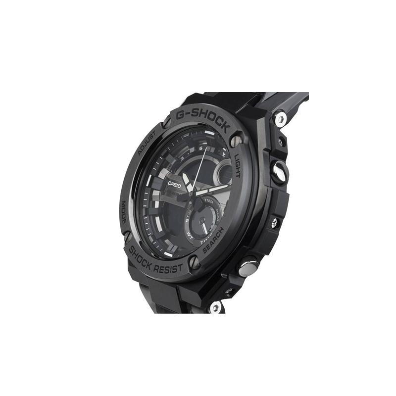 Casio G-SHOCK Layered Protective Structure, Mechanical Style, Quartz Movement, Resin Strap, Japanese and Korean Watch, Men's Watch, Black GST-210M-1A