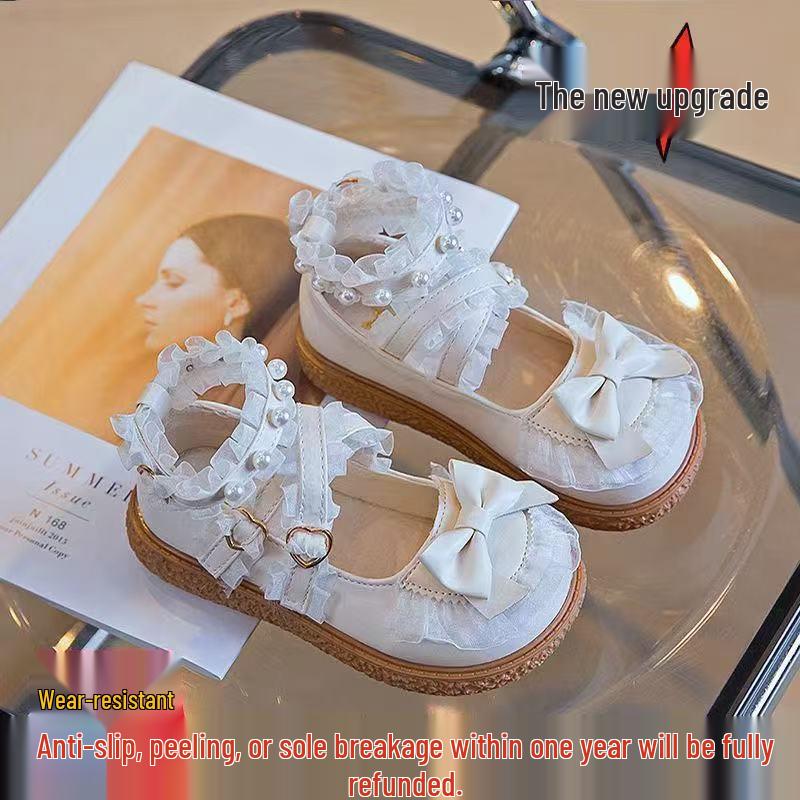2026 Spring/Autumn Toddler Girls' Lolita Princess Leather Flats