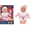 Dolls World Baby Joy Doll 38cm Striped Clothes