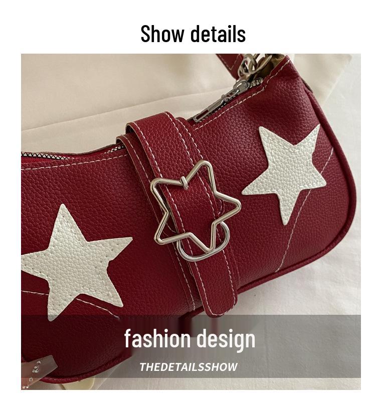 Trendy Star Design Women's Underarm Shoulder Bag - Fashionable and Versatile for Commuters
